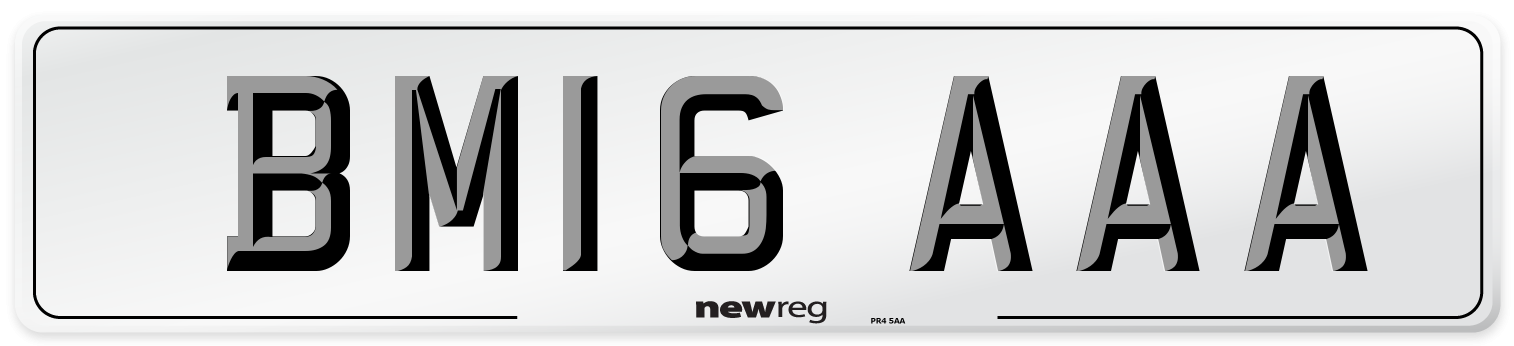 BM16 AAA Number Plate from New Reg